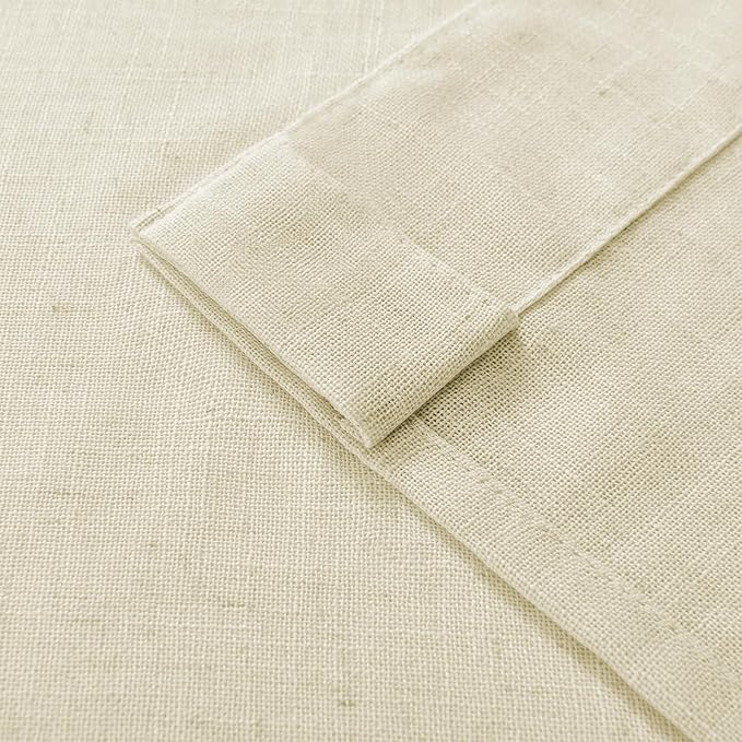 Joydeco Linen Curtains 96 Inch Length 2 Panel Sets, Light Filtering Curtains - Image 7