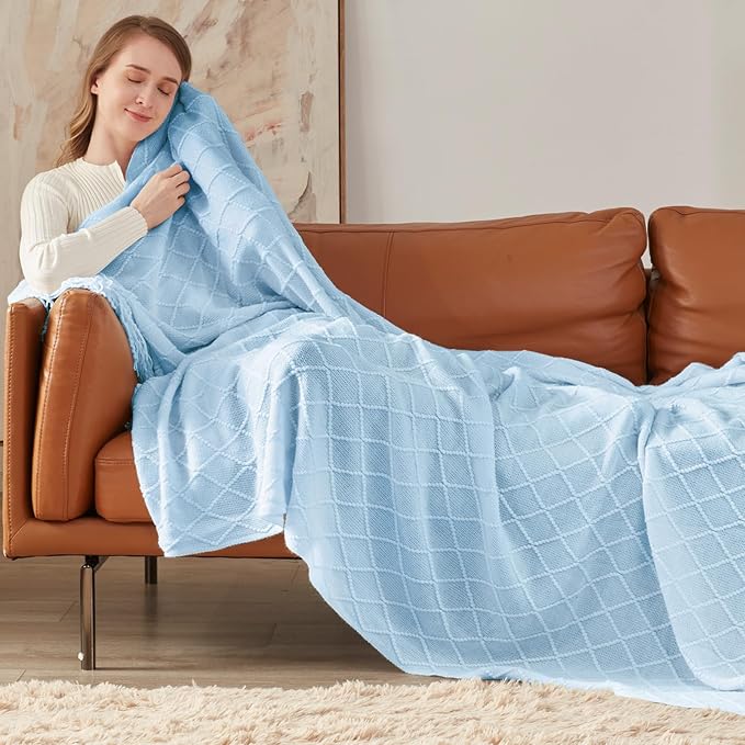 inhand Knitted Throw Blanket for Couch and Bed, Soft Living Room Home Decor - Image 3