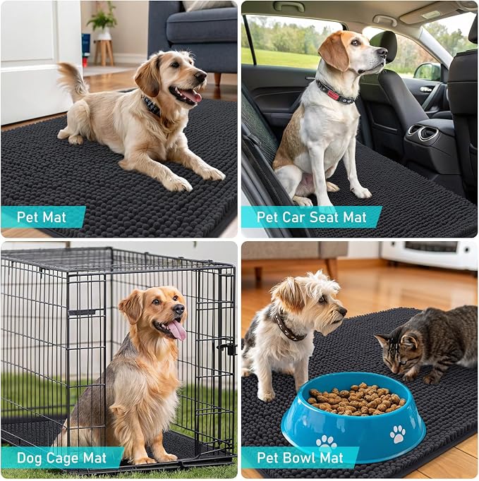 OLANLY Dog Door Mat for Muddy Paws 40x24, Absorbs Moisture and Dirt, Absorbent - Image 7