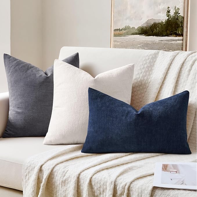 MIULEE Navy Couch Pillow Covers 20x20 Inch - Image 2