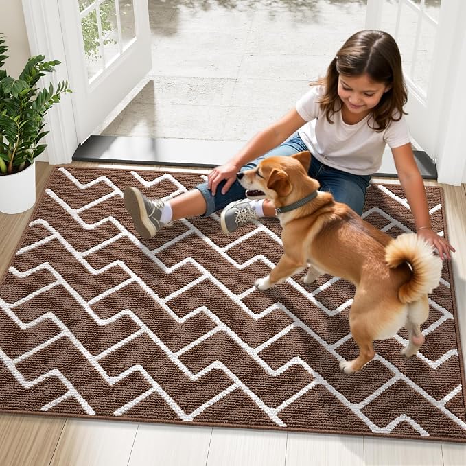 OLANLY Front Door Mat, Non-Slip Rubber Backing, Dirt Resistant and Absorbent - Image 8