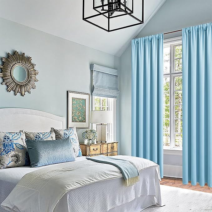 JIUZHEN Blackout Curtains for Bedroom– Thermal Insulated, Noise Reducing Room - Image 2