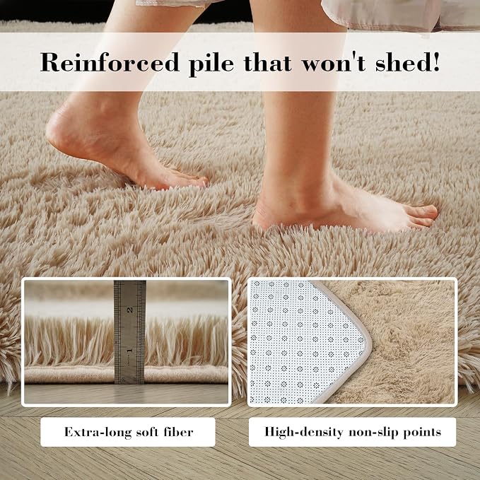 yongyangjuxin Fluffy Rug Shaggy Area Rug, Large Shag Area Rugs - Image 6