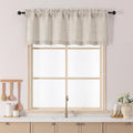 Chyhomenyc Valance for Windows, Light Filtering Faux Linen Slub Textured Small by Chyhomenyc