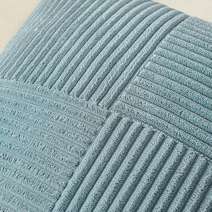MIULEE Sky Blue Decorative Throw Pillow Covers 20x20 Inch - Image 2