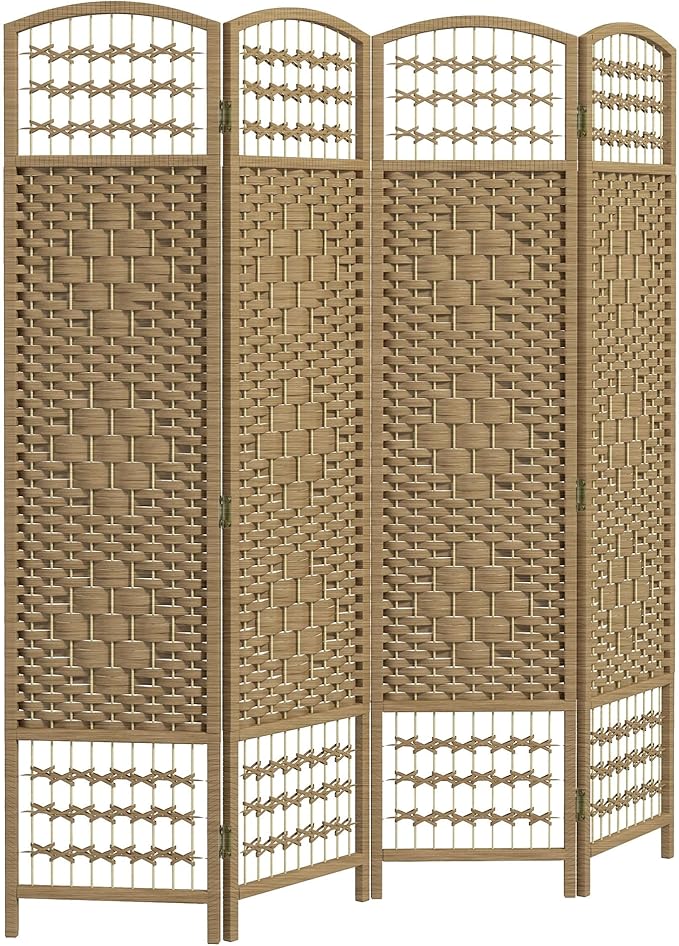 HOMCOM 4 Panel Room Divider, Folding Privacy Screen, 5.6' Room Separator by HOMCOM