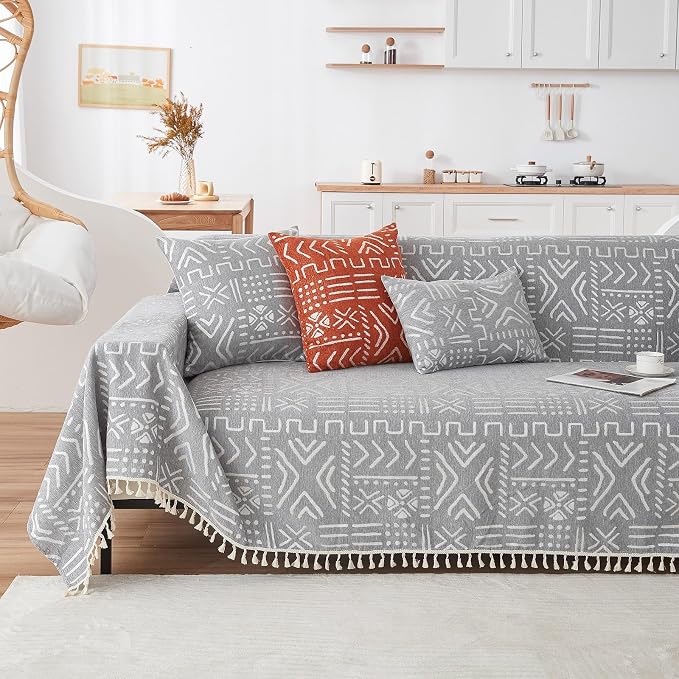 VClife Bohemian Couch Cover Sectional Sofa Cover Washable by VCLIFE