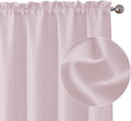 Chyhomenyc Bennet Blush Pink Curtains 84 Inches Long 2 Panels, Faux Linen by Chyhomenyc