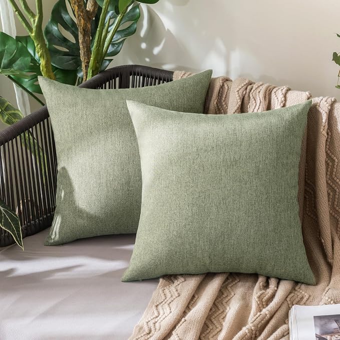 MIULEE Pack of 2 Decorative Outdoor Solid Waterproof Throw Pillow Covers Spring by MIULEE