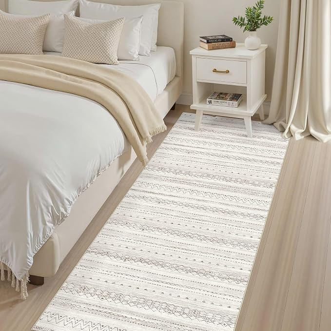 cotiled Hallway 2.6x8 Runner Rugs: Washable Boho Rugs - Image 3