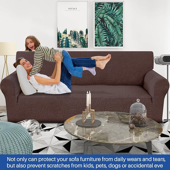 YEMYHOM Couch Cover Latest Jacquard Design High Stretch Sofa Covers - Image 2