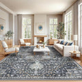 AMADA HOMEFURNISHING 10x14 Washable Area Rug, Low-Profile Large Area Rug by AMADAHOMEFURNISHING