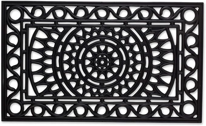 DII Rubber Doormats Collection All Weather, Sun Scroll by DII
