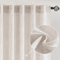 MIULEE White Linen Curtains 96 Inch Long by MIULEE