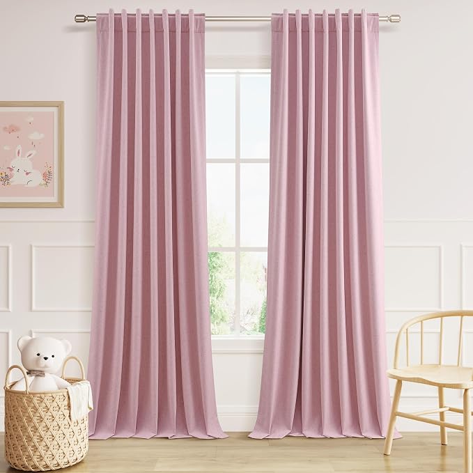 Guken 100% Blackout Curtains 84 Inch Length 2 Panels Set by Guken