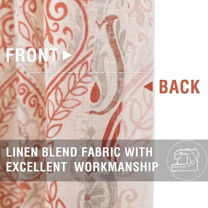 jinchan Faux Linen Tie up Valance - Image 4