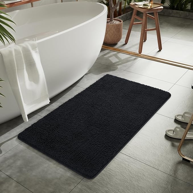 LOCHAS Luxury Bathroom Rug Shaggy Bath Mat 24 x 44 Inch, Washable Non Slip Bath - Image 7