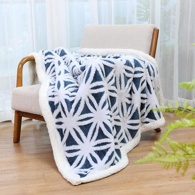 LOMAO Sherpa Fleece Blanket for Mom Cozy Soft Throw Blanket for Women Men - Image 2