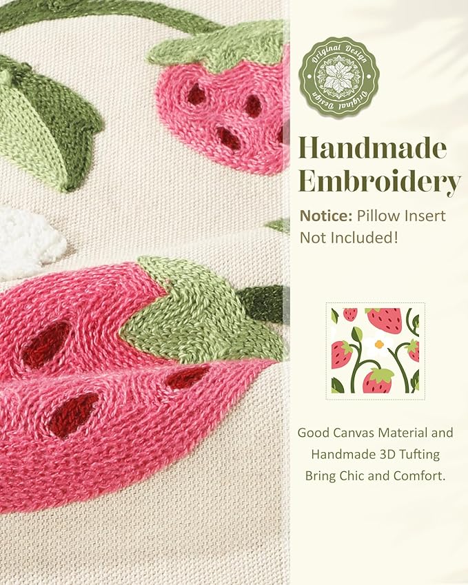 Embroidered Throw Pillow Cover 18x18 Inch - Image 2