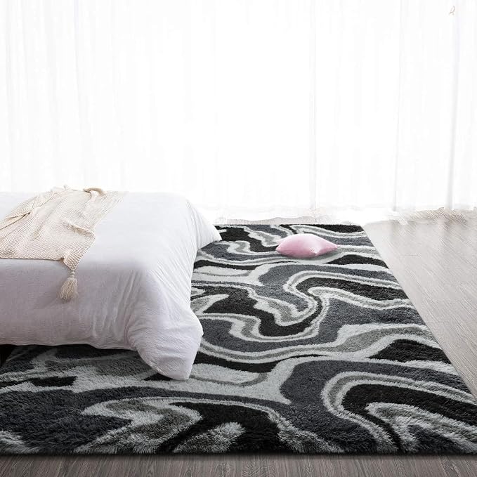 TWINNIS Super Soft Shaggy Rugs Fluffy Carpets, 4x5.9 Feet, Indoor Modern Plush - Image 5