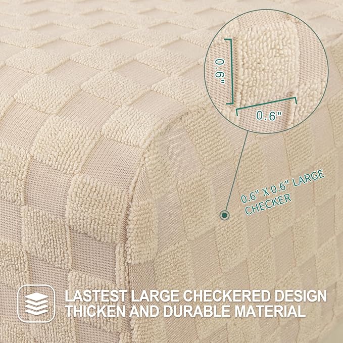 YEMYHOM 4 Pieces Stretch Recliner Slipcover Latest Jacquard Recliner Chair Cover - Image 5