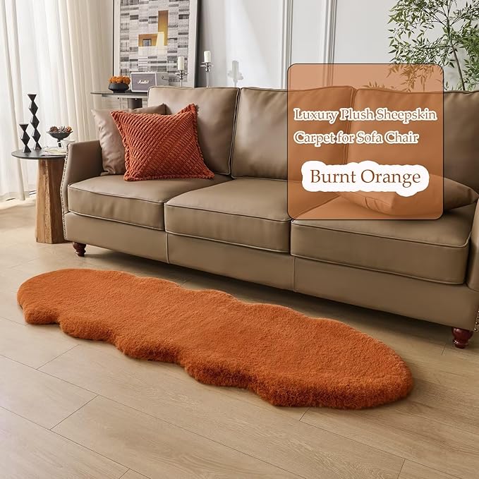1700GSM Fuzzy Faux Sheepskin Fur Area Rug, Extra Soft Faux Fur Mat, Fluffy - Image 4