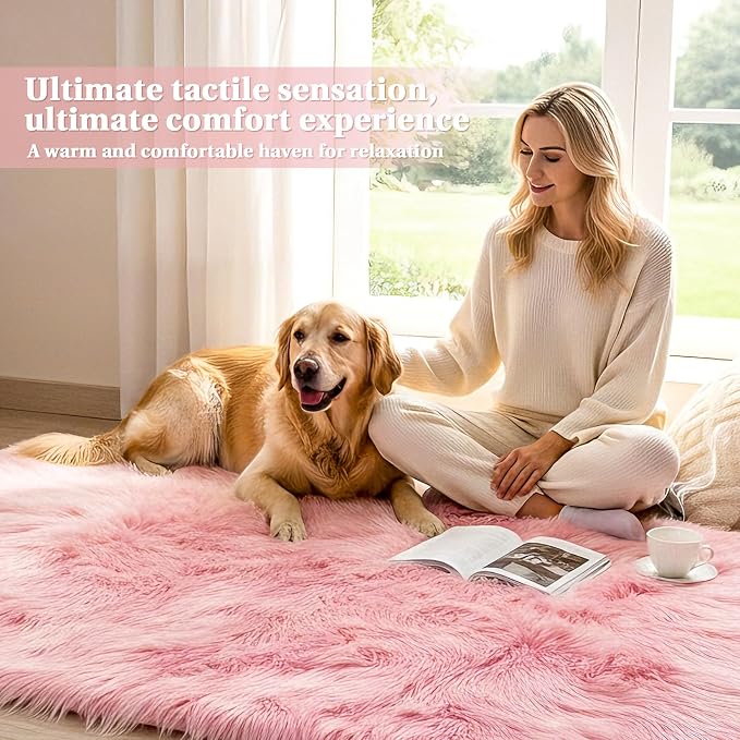 Faux Fur Rug - Faux Sheepskin Rug, Area Carpet Soft Fluffy Carpet 20 x 32 Inch - Image 6