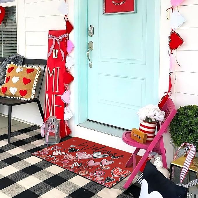 Valentine's Door Mat, Entryway Front Porch Welcome Mat - Image 2
