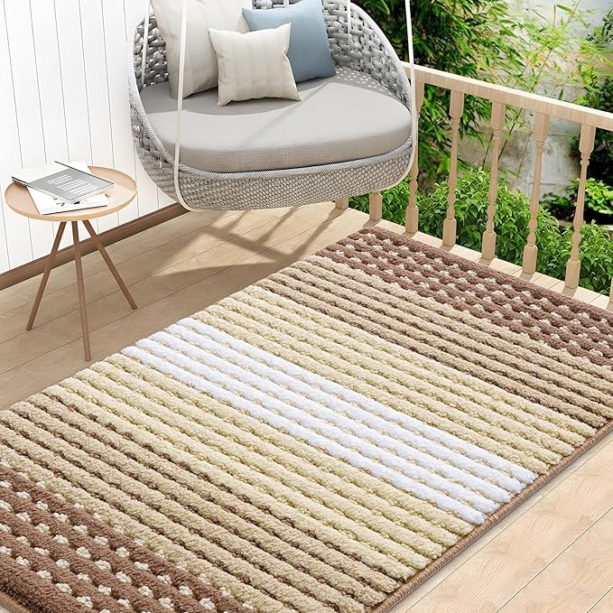 Kitinjoy Indoor Outdoor Door Mat, 48x32 Non-Slip Absorbent Dirt Trapper by Kitinjoy