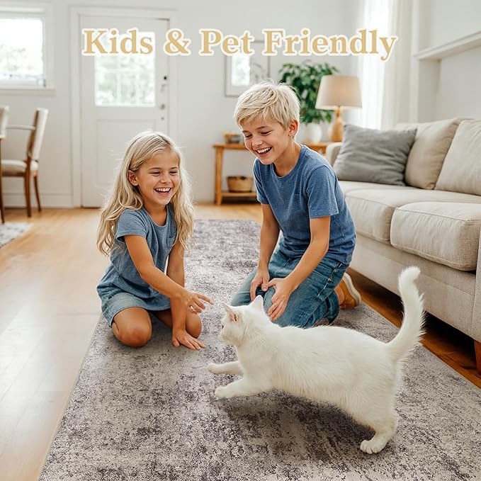 3x6 Washable Kitchen Runner Rug – Abstract Non-Slip Mat - Image 3