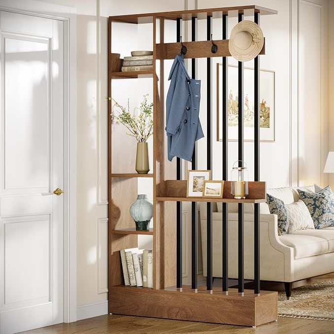 Tribesigns Wall Room Divider, Wood Freestanding Room Divider Bookcase by Tribesigns