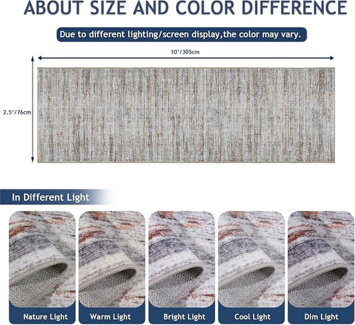 2.5x10 Washable Runner Rugs, 10 ft Runner Rug - Image 2