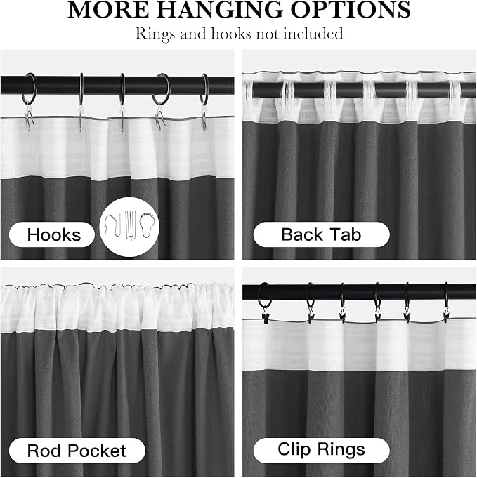 NICETOWN Grey Velvet Curtains Panels 84 inch Long, Gothic Decor - Image 5