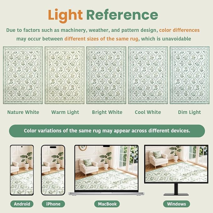 LIANLAM Washable Rug Area Rugs for Living Room - Image 8