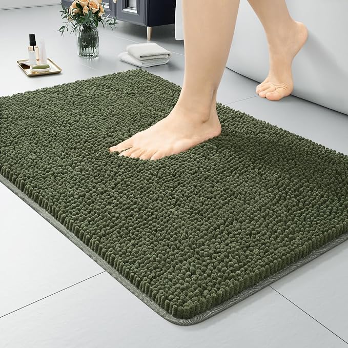 LOCHAS Luxury Bathroom Rug Shaggy Bath Mat 24 x 36 Inch, Washable Non Slip Bath by LOCHAS