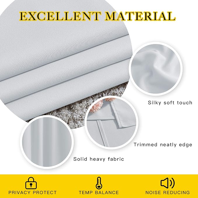 NICETOWN Room Darkening Slding Glass Curtain Panels - Image 4