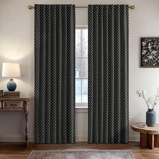 MIULEE Decorative Back Tab Linen Curtains - Image 2
