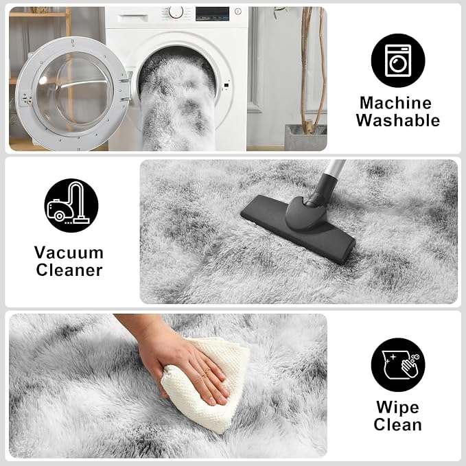 Merelax Soft Area Rugs for Livingroom Bedroom, Shaggy Plush Fuzzy Fluffy Carpet - Image 5