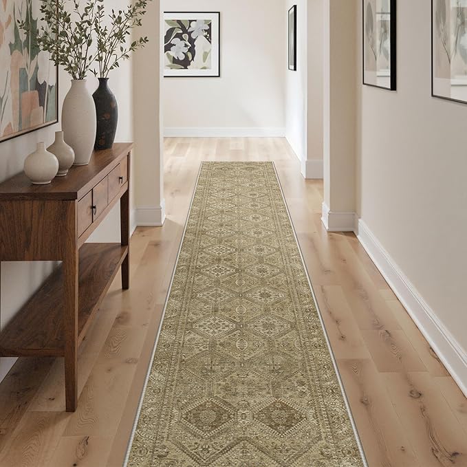 GENIMO Runner Rug 2x7 Non Slip Machine Washable Hallway Runner Rug, Low Pile - Image 2