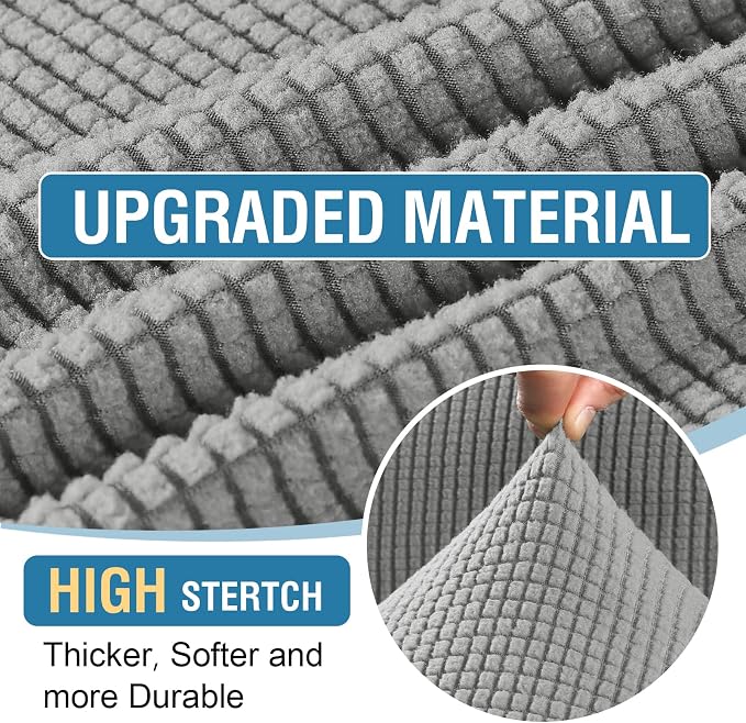 H.VERSAILTEX 2025 New Sectional Couch Covers 8 Pieces Stretch Sofa Covers - Image 4