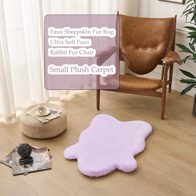 1700GSM Fuzzy Faux Sheepskin Fur Area Rug, Extra Soft Faux Fur Mat, Fluffy - Image 6