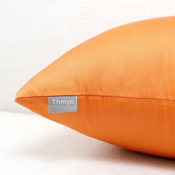 Thmyo 4-Pack 100% Cotton Comfortable Solid Decorative Throw Pillow Cases Square - Image 6