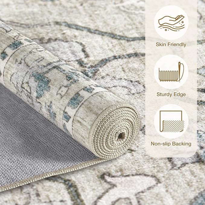 cotiled 6x9 Area Rugs Large Washable Rugs - Image 2