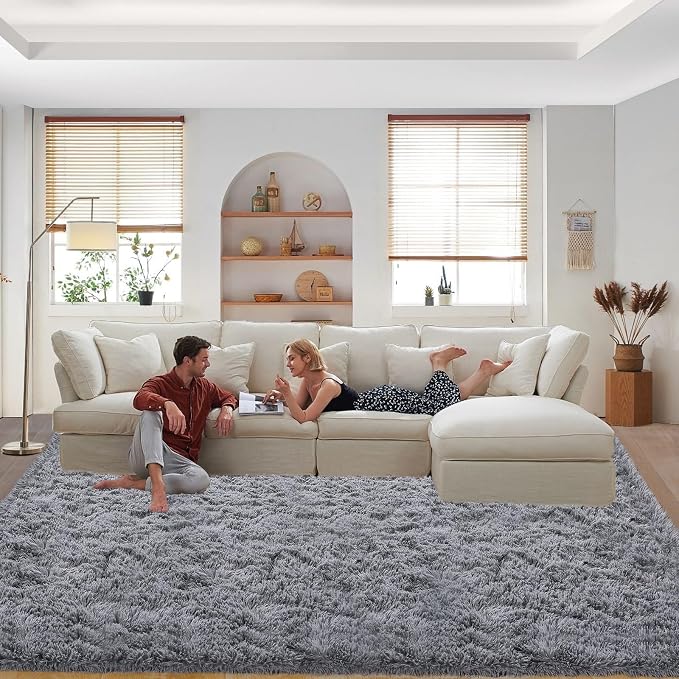 Area Rugs 9x12 Living Room, Ultra Soft Shaggy Fluffy Rug - Image 2