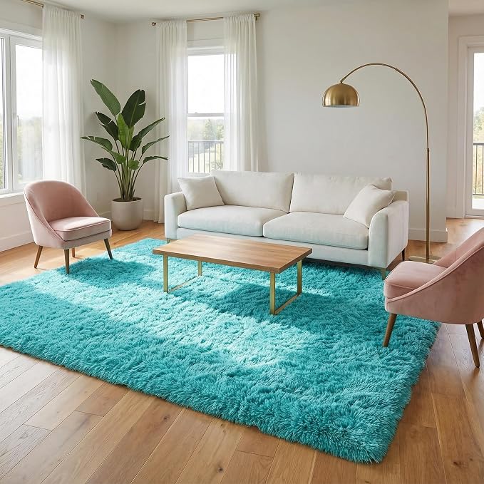 Merelax Soft Modern Indoor Large Shaggy Rug - Image 3