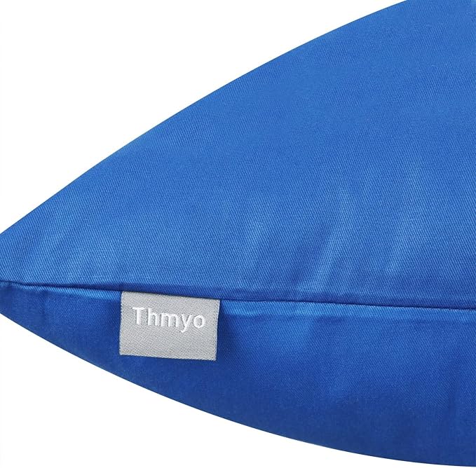 Thmyo 4-Pack 100% Cotton Comfortable Solid Decorative Throw Pillow Case Square - Image 8