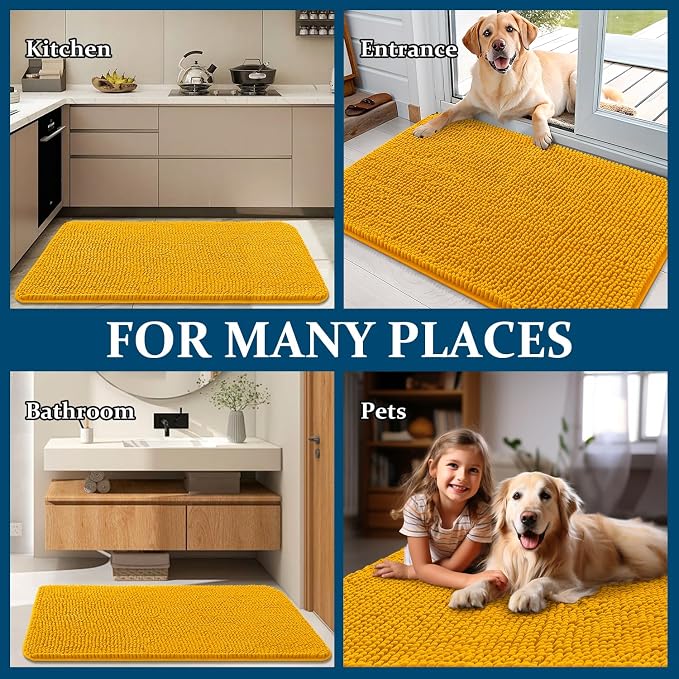 OLANLY Dog Door Mat for Muddy Paws 44x32, Absorbs Moisture and Dirt, Absorbent - Image 8