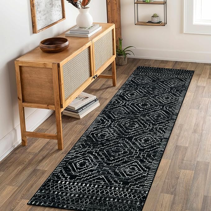 Wonnitar Moroccan Runner Rugs for Hallway 2'6"x8', Geometric Tribal Long Soft by Wonnitar