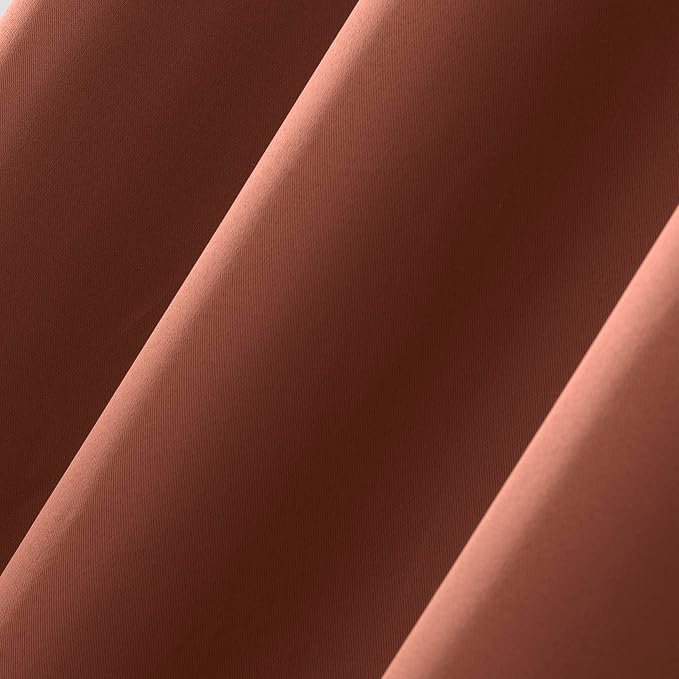 Sun Zero Easton Energy Saving Blackout Grommet Curtain Panel, Terracotta Orange - Image 3