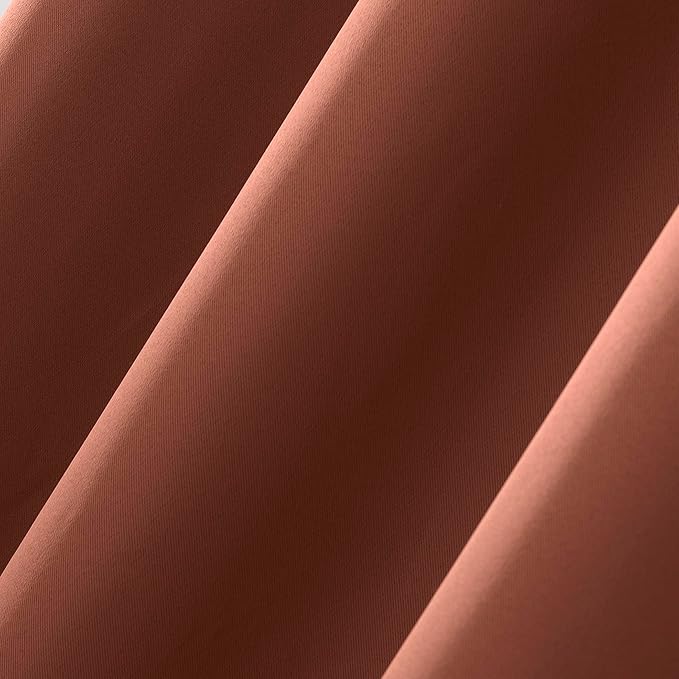 Sun Zero Easton Energy Saving Blackout Grommet Curtain Panel, Terracotta Orange - Image 3